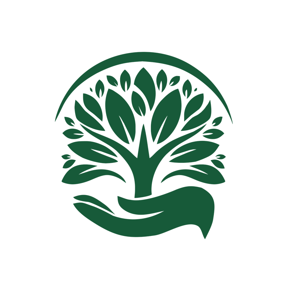 The Good App tree and helping hand mark